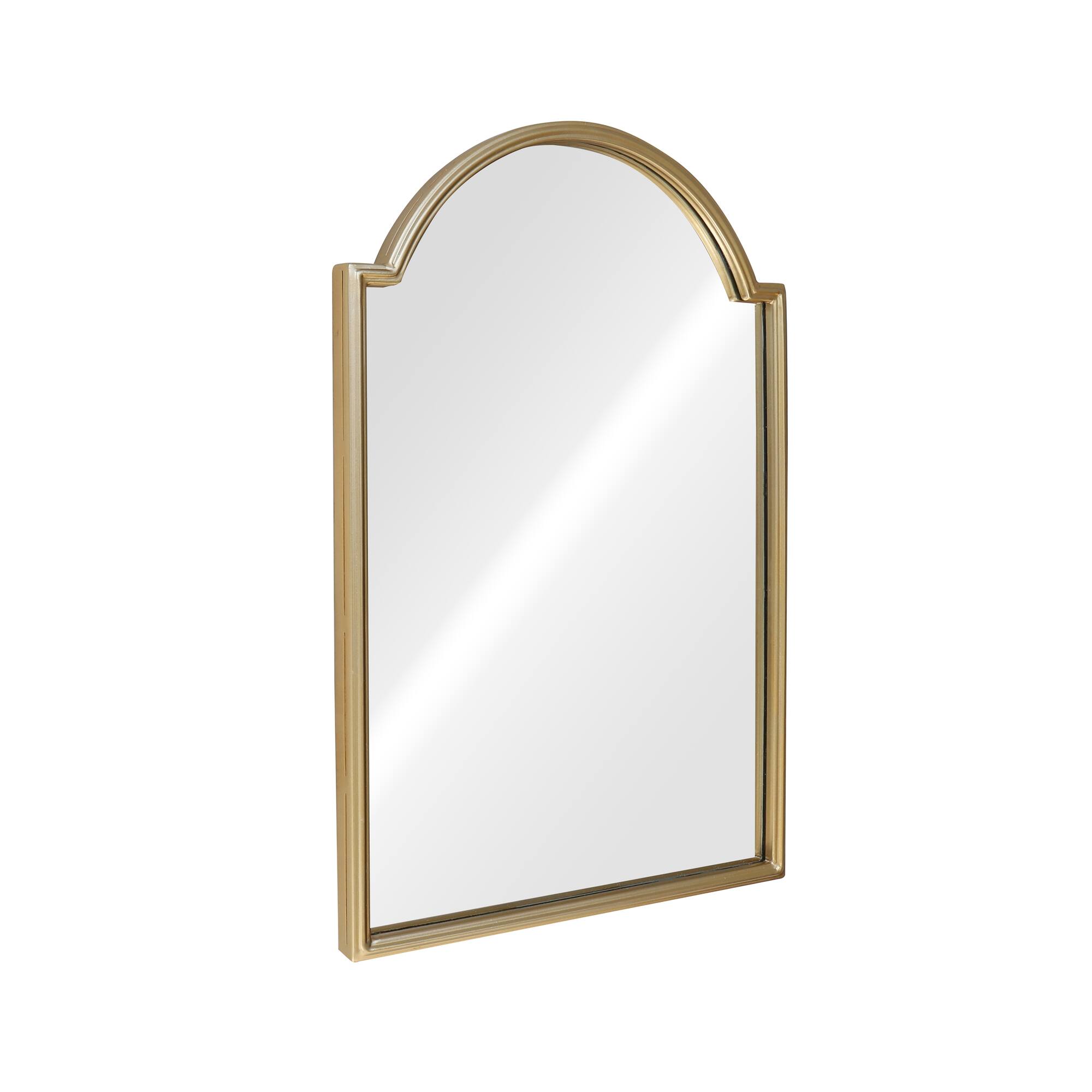 16" x 24" Scalloped Arch Wall Mirror in Gold Metal Frame by Ashland®